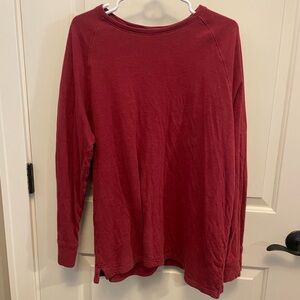 Goodfellow & Co. red crewneck long sleeve shirt.